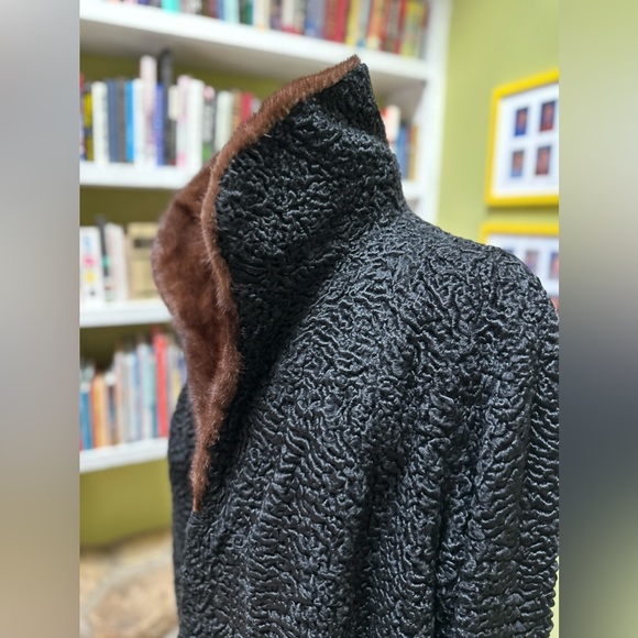 Selma Boucle and Fur Evening Coat - Picture 3 of 9